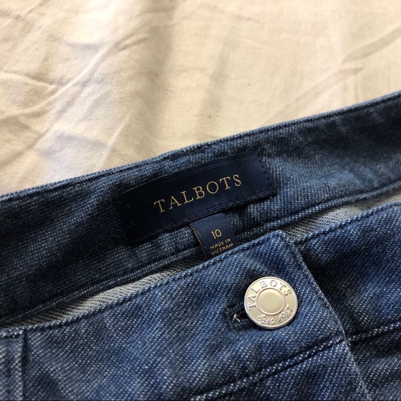 Talbots stretch denim skirt - Picture 3 of 4